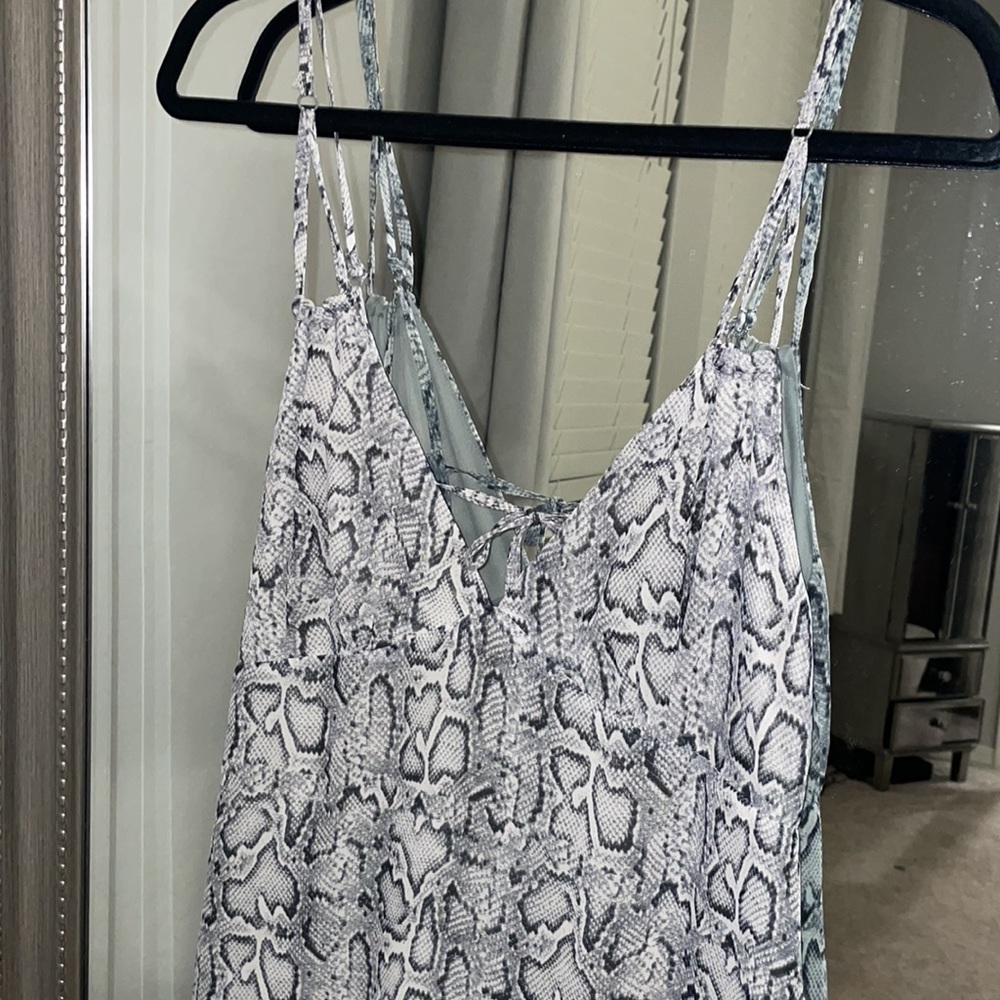 snake print maxi dress M
